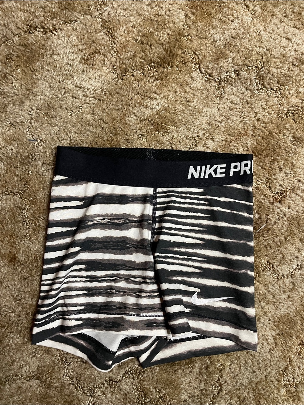 Nike‎ Pro Spandex Shorts Black & White Size XS